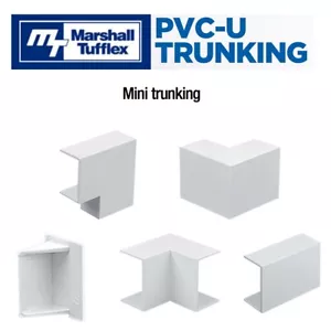 PVC Mini Cable Trunking Shapes Connectors Accessories For Marshall Tufflex Range - Picture 1 of 6