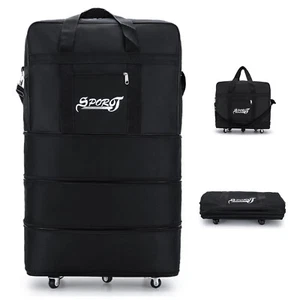 Expandable Rolling Duffle Bag Wheeled Luggage Foldable Suitcase 30" 32" 34" 42" - Picture 1 of 59