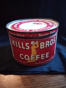  RARE!Vintage HILLS BROS Coffee Can. Bright and nice! - Picture 1 of 9