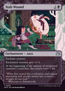 4x Stab Wound - NM - WOE: Enchanting Tales - SPARROW MAGIC mtg - Picture 1 of 1
