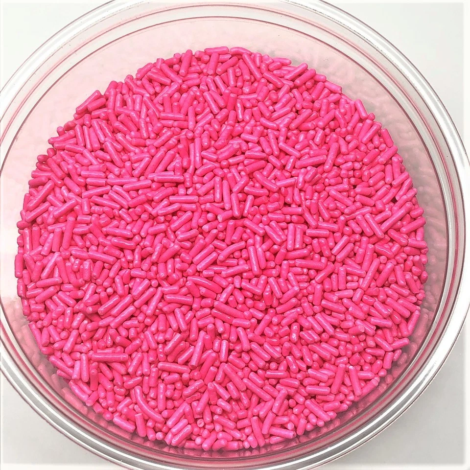 Sprinkles Pink Jimmies Bakery Topping 8 ounces colored sprinkles - Image 1 of 1