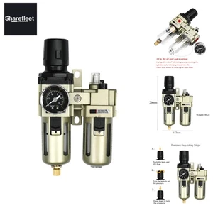 Wasserabscheider Druckminderer Druckluftregler für Druckluftkompressor,1/4 Zo... - Bild 1 von 9