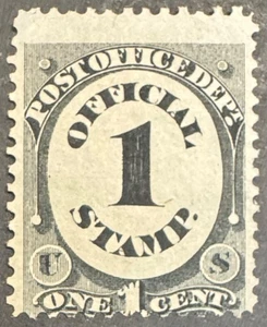 US O47 1c Post Office Official 1873 used Light Cancel Fine Centering - Bild 1 von 2