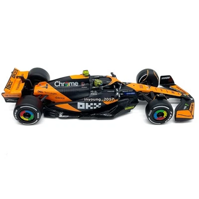 1/43 McLaren MCL38 Model Car Collectible Vehicle 2024 F1 Miami GP Lando Norris 4 - Image 1 of 4