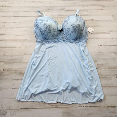 NEW Cato Pure Beauty Babydoll Chemise Nightgown 2X Lightly Padded Lingerie - Image 1 of 4
