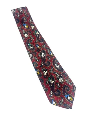 Vintage Walt Disney Parks Mickey Unlimited Silk Tie Neckwear Paisley L58”x3.5” - Image 1 of 4