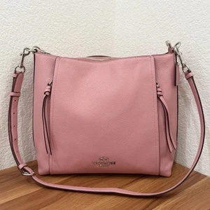 Rare Coach 79994 Marlon Hobo Dusty Pink Peach Pebbled Leather Satchel Crossbody - Bild 1 von 16