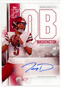 Tarjeta Topps Signature Jayden Daniels 2024 clase novato variación automática RCA-JD - Imagen 1 de 2