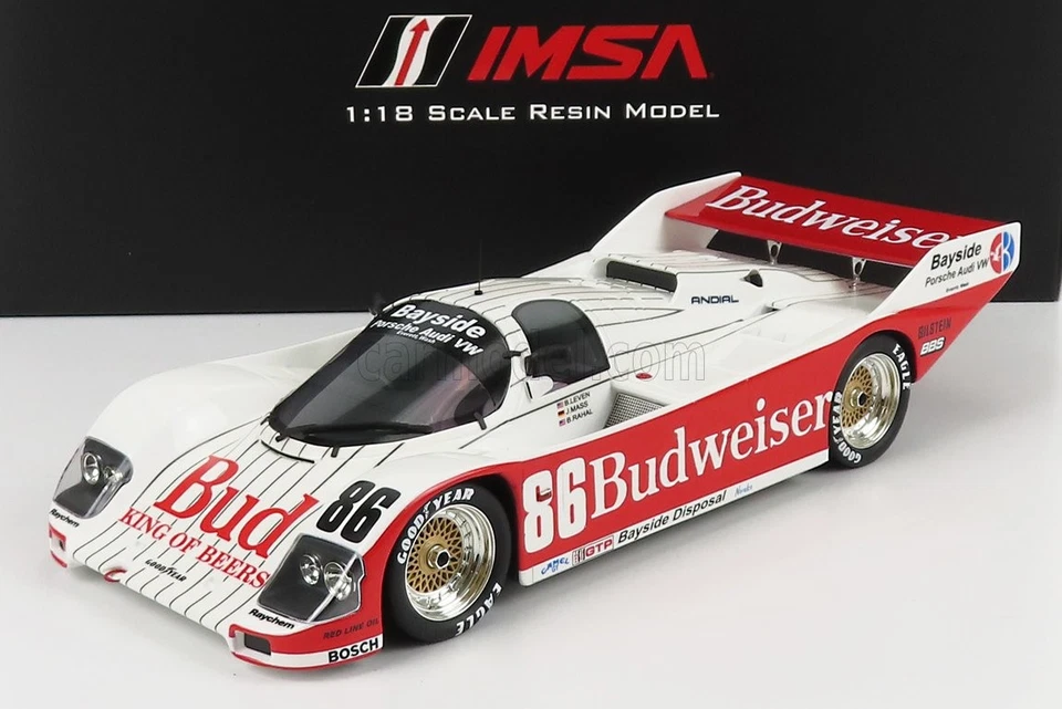 1/18 TRUESCALE - PORSCHE - 962 2.8L TURBO N 86 TEAM BUD BAYSIDE DISPOSAL TS0332 - Immagine 1 di 1