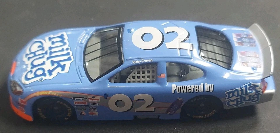 Rare Milk Chug #02 NASCAR 1/64 Promotional Diecast RICKY CRAVEN POWDER BLUE - Image 1 of 4