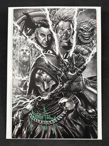 Fantastic Four #1 SDCC Mico Suayan B&W Virgin Variant LTD 500 Signed - Picture 1 of 4