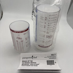 Pampered Chef Wet Dry Liquid Measuring Cups 1 Cup And 2 Cups - Picture 1 of 5