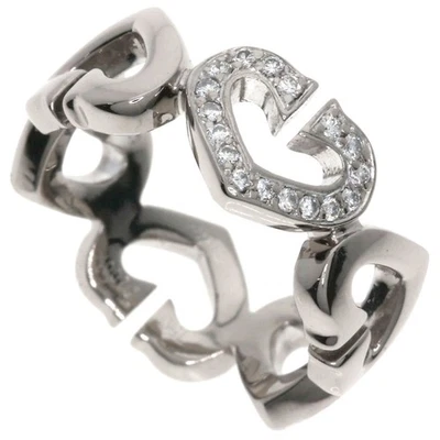 Anillo Cartier C corazón diamante #47 en oro blanco de 18 quilates para mujer Foto 1 de 4