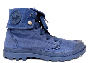 PALLADIUM Men's Pampa MONO CHROME BLUE Canvas Hi Top Sneakers Boots US 11.5 EUC* - Picture 1 of 12