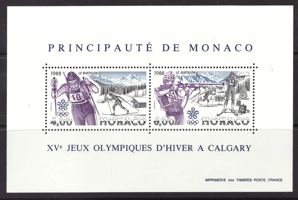 MÓNACO - Juegos Olímpicos de Invierno 1988 #1620 - En muy buen estado MNH - Compra 5+ Mónaco envío gratuito Foto 1 de 1