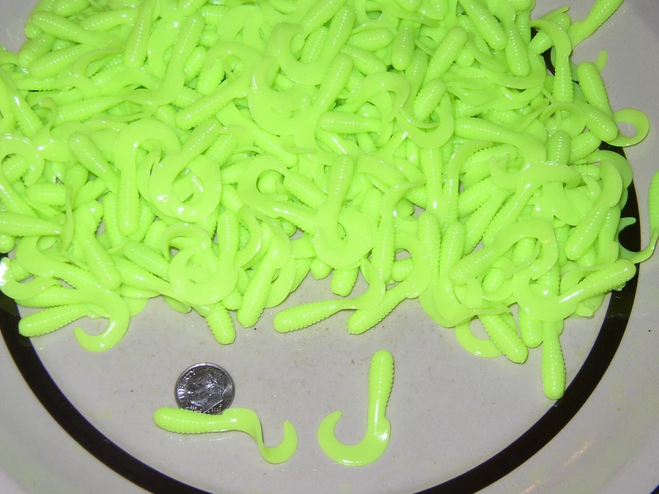 CURL TAIL GRUB de 2" en SEDA CHARTREUSE CANTIDAD 25 Foto 1 de 1