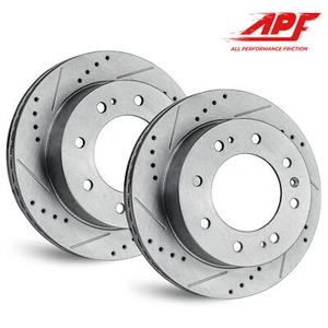 Rear Zinc Drilled/Slot Brake Rotors for GMC Sierra 3500 Classic DRW 2007 - Picture 1 of 7