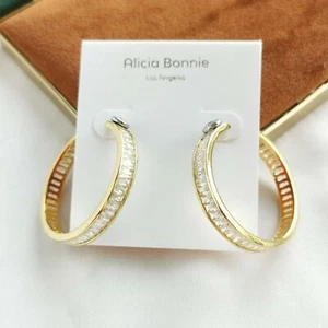Orecchini a cerchio trasparenti Alicia Bonnie oro sogno ad occhi aperti credente - Foto 1 di 3