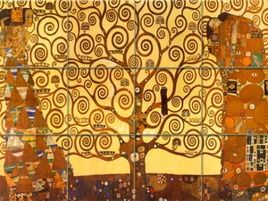 Azulejos decorativos de baño de cerámica mural Klimt #468 - Imagen 1 de 1