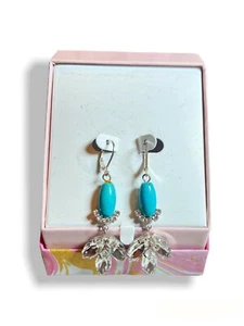 R.H Macy & Co. Pierced Earring Set NIB Blue dangle (shelf pull discounted) - Picture 1 of 3