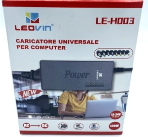 ALIMENTATORE NOTEBOOK UNIVERSALE CARICATORE PC 9 ADATTATORI TRASFORMATORE 120W - Foto 1 di 9