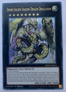 Divine Golden Shadow Dragon Dragluxion MZTM-EN014 Ultra Rare 1st Edition YuGiOh - Picture 1 of 2