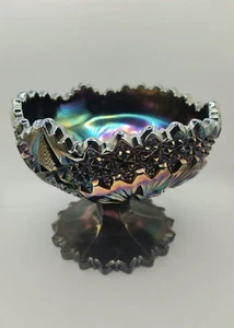 Antique Fenton Iridescent Carnival Glass Candy Dish Bowl- Beautiful Piece! - Picture 1 of 10