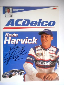 Kevin Harvick signed 2000 #2 AC DELCO RCR Chevy ROOKIE WC 8.5x11 HERO CARD - Picture 1 of 4