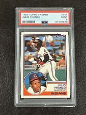 1983 Topps Traded Julio Franco #34T PSA 9 MINT! Rookie RC Cleveland Indians