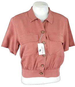 ABERCROMBIE & FITCH Womans Red S/S EVENING SHIRT Relaxed U/Soft - XS (S) - £65 - Picture 1 of 11