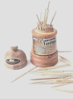  Cinnamon Toothpick Holder with 100% Natural Ceylon Ayurvedic Wooden Sticks 100 