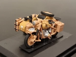 Cararama 1941 BMW R75 Motorcycle with Sidecar 1/43 Motorbike Africa Corp WWII - Picture 1 of 8