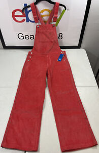 Women’s Adidas Originals Pink Dungarees Overalls Corduroy￼ Size Small