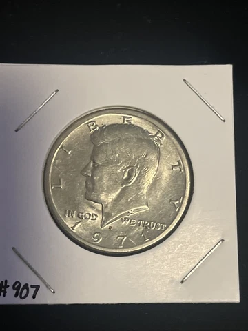 1971-D Kennedy Half Dollar Off Center - Rare Mint Error #907 Cover