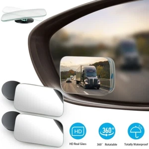 2Pcs Blind Spot Mirror 360° Wide Angle Convex Rear Side View Car Truck SUV - Picture 1 of 23
