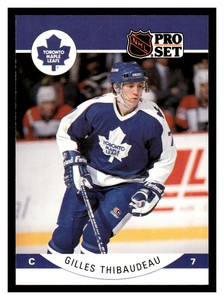1990 Pro Set  #290 Gilles Thibaudeau - Toronto Maple Leafs  RC, UER