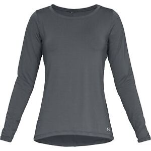 Under Armour HG Full Length Sleeve Ladies Performance T Shirt Tee Top Round Neck