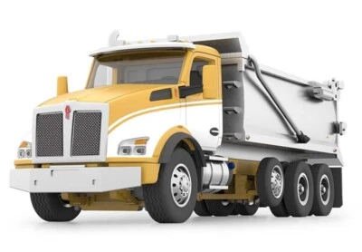DCP 1/64 Kenworth T880 Rogue Dump Truck in Yellow, White, Chrome #60-1416📌USA - Image 1 of 4