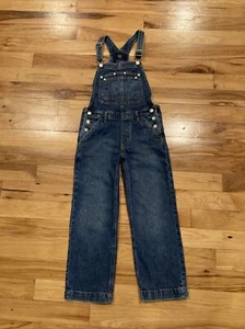 GAP Teen Blue Denim Jean Bib Youth Overalls - TAG Size Large Fits 26W x 22L VGC - Picture 1 of 12