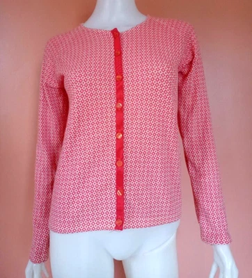 BLUGIRL BLUMARINE KNIT BUTTON-DOWN WOOL BLEND  CARDIGAN RED SIZE M - Image 1 of 4