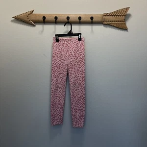 Old Navy | Pink Leopard Animal Print Legging Girls Size M (8) - Picture 1 of 5
