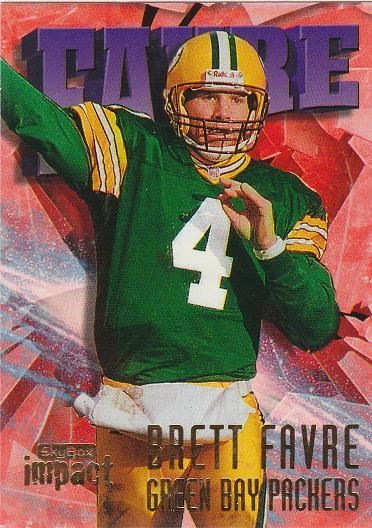 BRETT FAVRE 1997 Skybox Impact card #4 Green Bay Packers Football NR MT - Image 1 of 1