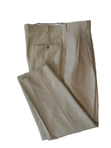 GREG PETERS DRESS PANTS PLEATED FRONT CLASSIC FIT 100% WOOL MEN'S 37 X 31 Read!! - Picture 1 of 7