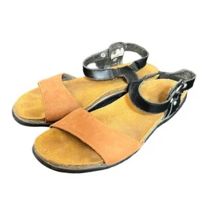 NAOT Sabrina Sandal - Sandali in pelle marrone/nero scarpe da donna taglia 38 US 7 - Foto 1 di 8