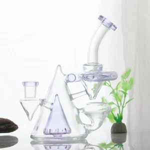 Único Reciclador de Vidrio Bong Pyrex Fumar Pipa de Agua Burbujeador Cachimba Fresca con Cuenco - Imagen 1 de 16