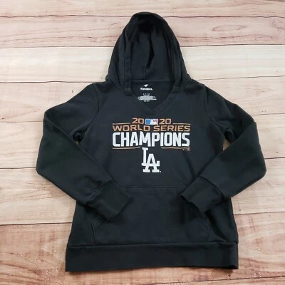 Los Angeles Dodgers Sweater Womens Small Black World Series Hoodie Baseball - Image 1 of 4