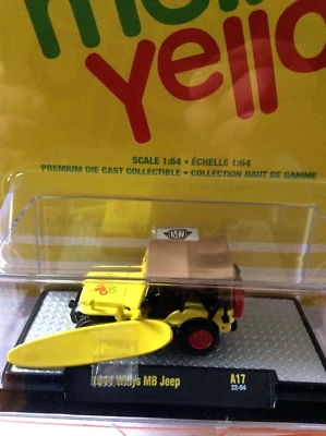  2022 M2 Machines 1:64 Mello Yello 1944 WILLYS  JEEP With Surfboard  A17-22-04 - - Image 1 of 3