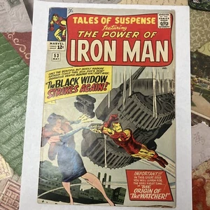 IRON MAN ( 1964 ) TALES OF SUSPENSE #53 ( 2ND APP. BLACK WIDOW ) WATCHER ORIGIN - Picture 1 of 23