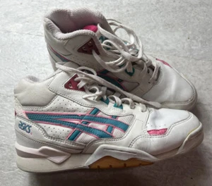 Vintage Asics SL352 High Top Turnschuhe rosa aquablau Damen Größe 9 - Bild 1 von 12