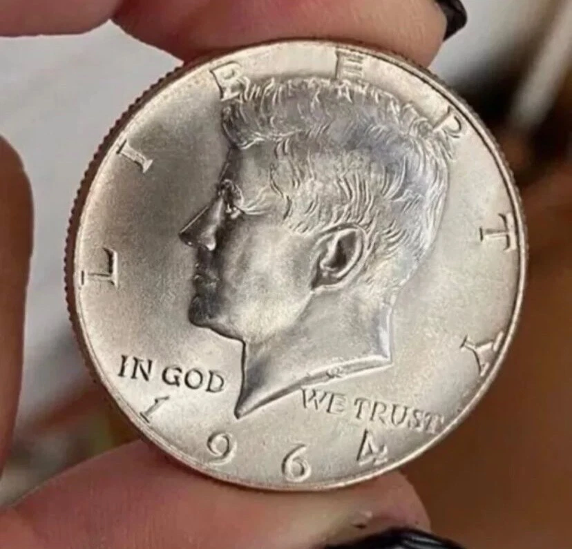 STATI UNITI 1/2 DOLLARO 1964 KENNEDY MOLTO RARO ARGENTO SILVER FIOR DI CONIO BU - Immagine 1 di 4